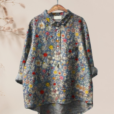 Chemisier en soie à fleurs pour femmes | Chic