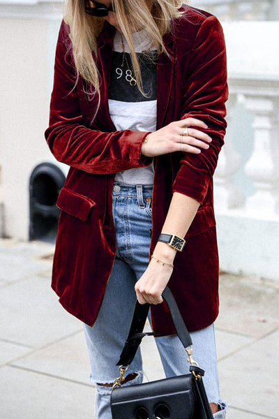 Blazer en velours pour femmes | Chaud