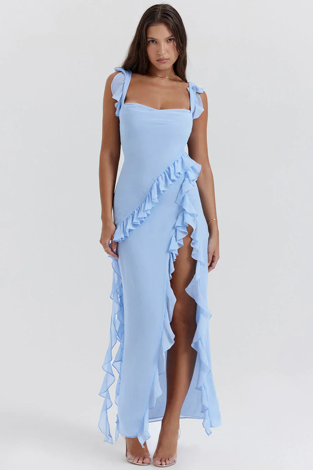 Robe élégante à fermeture éclair pour femmes | Maxi