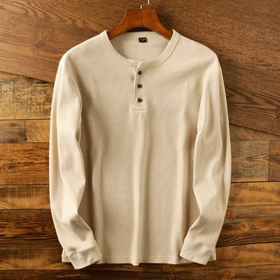 Gustav | Homme - Pull en coton Henley | Manches longues
