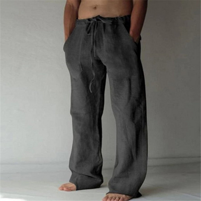 Pantalon pour homme aspect lin | Grande taille