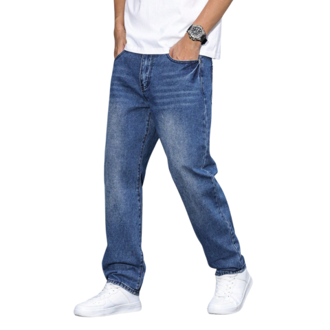 Jeans décontractés confortables pour hommes | Coupe droite