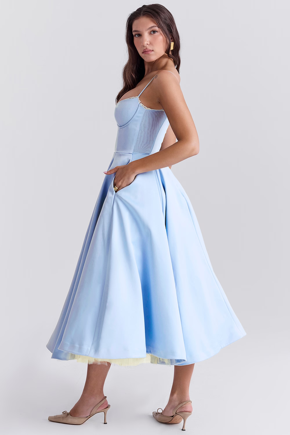 Robe longue amincissante de luxe pour femme | Maxi