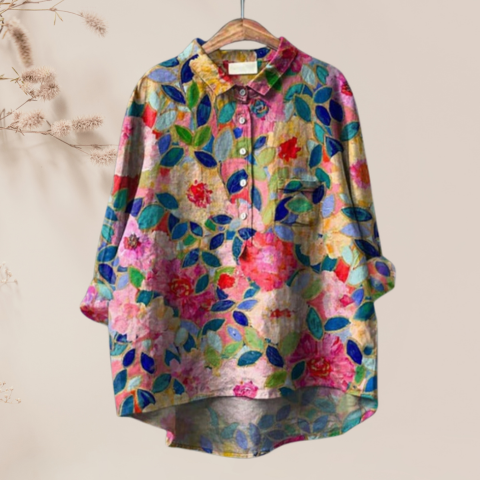 Chemisier en soie à fleurs pour femmes | Chic
