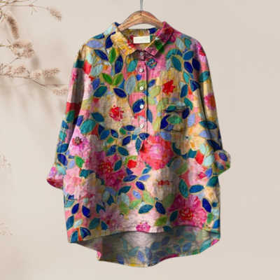 Chemisier en soie à fleurs pour femmes | Chic