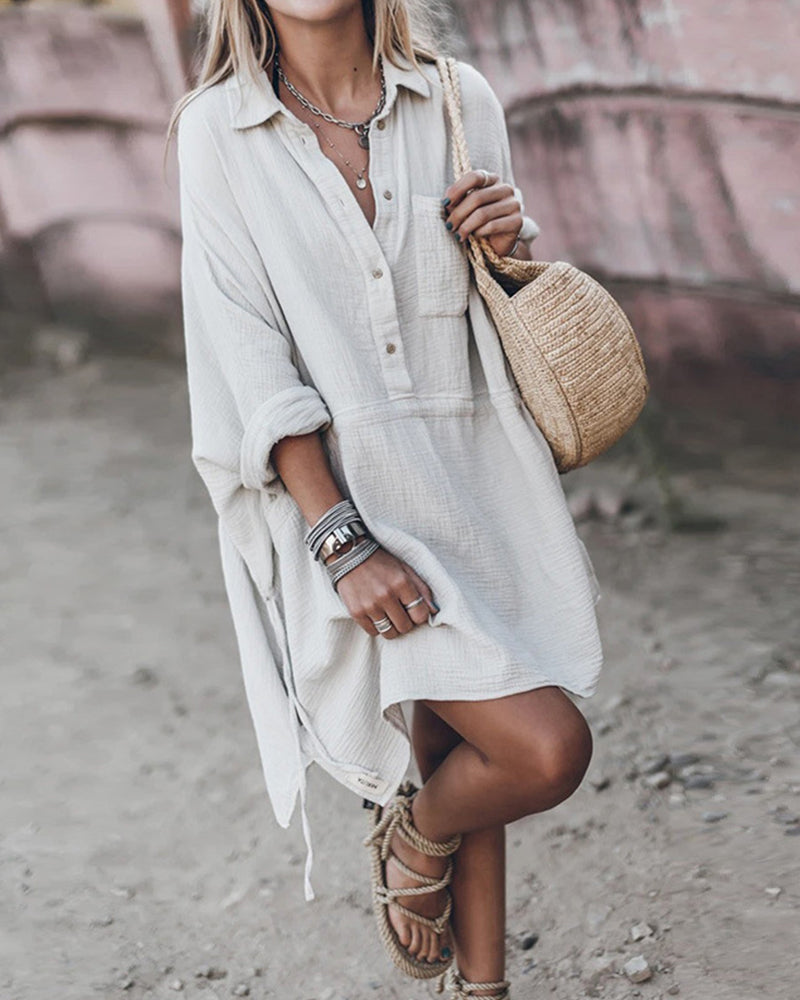 Robe chemise chic pour femme | Mini