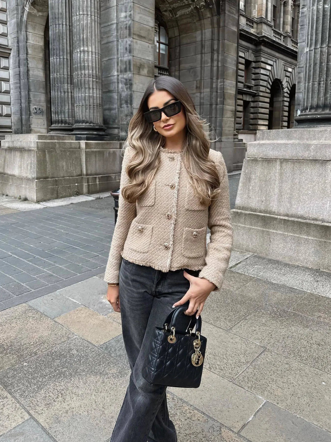 Veste en tweed chic pour femme | Chaude