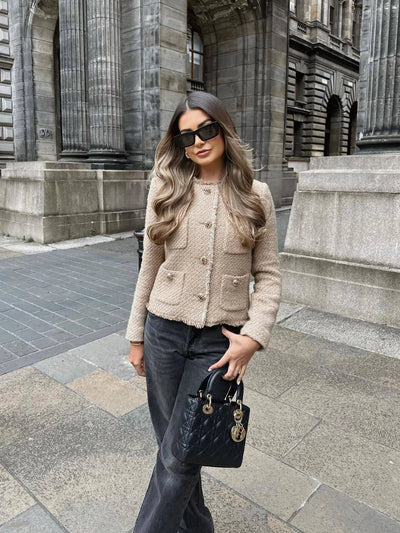 Veste en tweed chic pour femme | Chaude