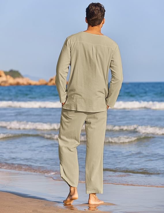 Ensemble en Lin Confortable pour Hommes