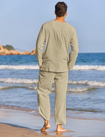 Ensemble en Lin Confortable pour Hommes