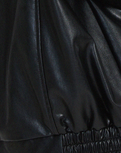 Veste en cuir ample pour femmes | Vintage