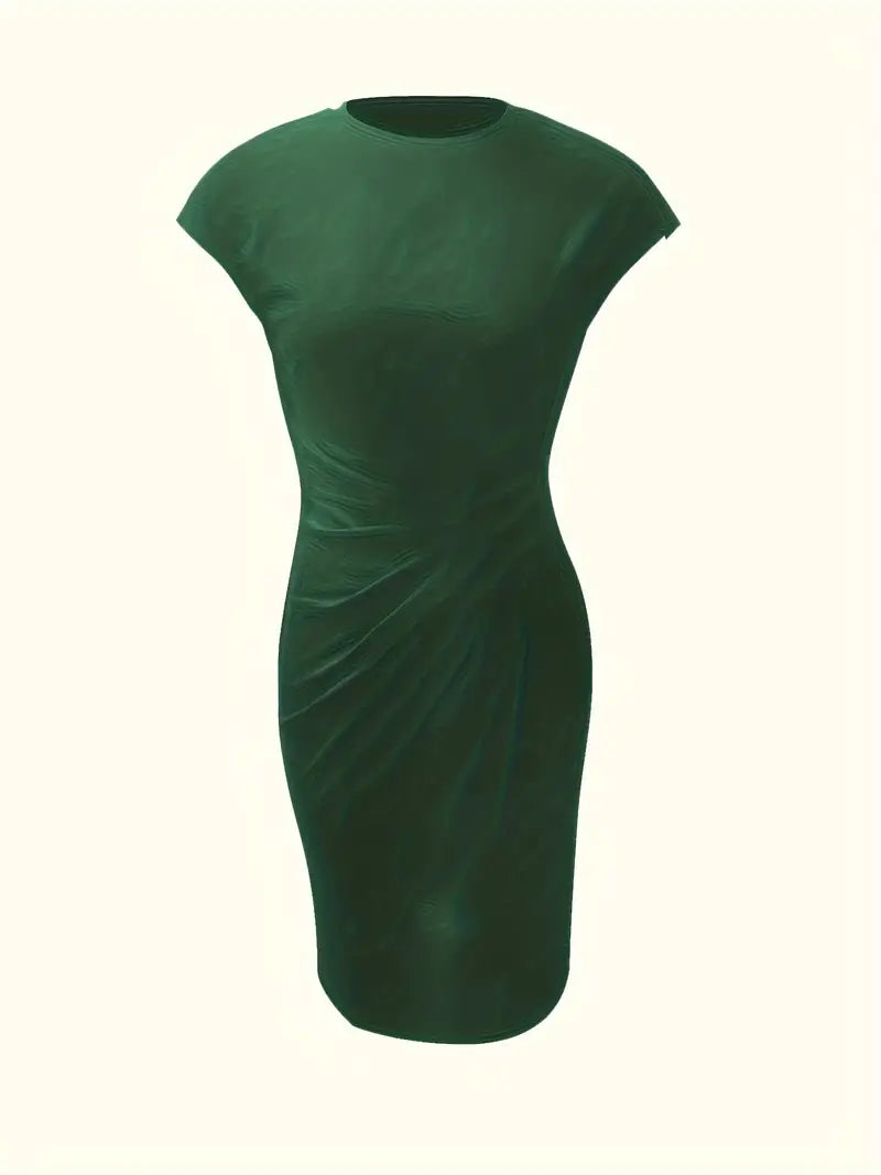 Robe de couleur unie pour femmes | Midi