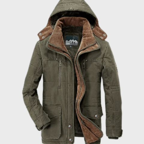 Janner | Veste d'hiver à capuche pour hommes | Chaude