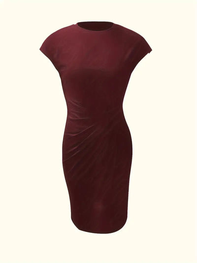Robe de couleur unie pour femmes | Midi