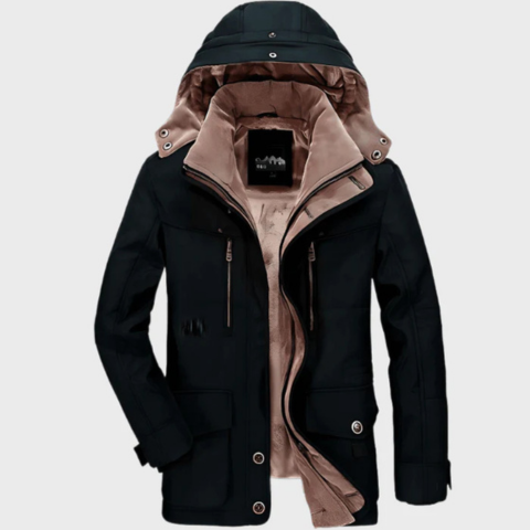 Janner | Veste d'hiver à capuche pour hommes | Chaude