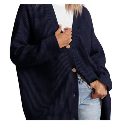 Cardigan de couette en tricot à boutons pour femmes | Chaud