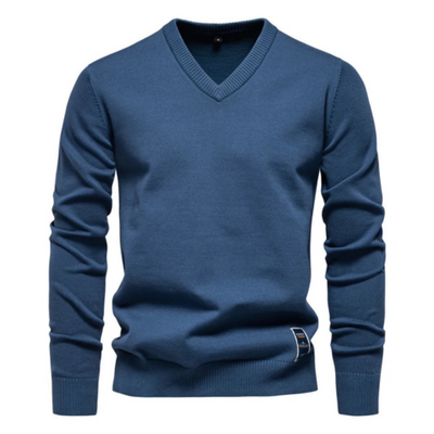 Pull classique à col en V pour homme | Chaud