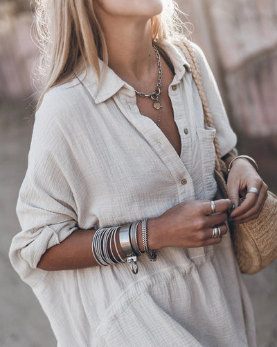 Robe chemise chic pour femme | Mini