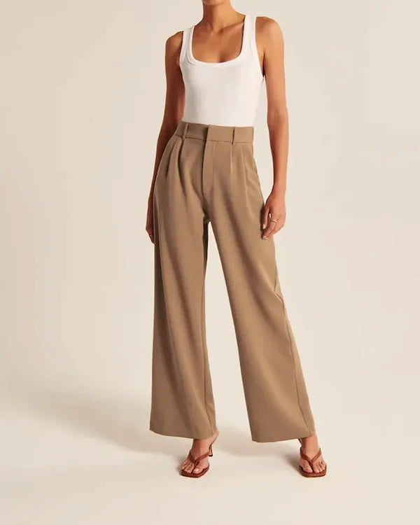 Pantalon élégant à pinces pour femmes | Travail