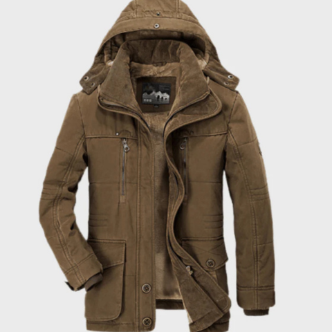 Janner | Veste d'hiver à capuche pour hommes | Chaude