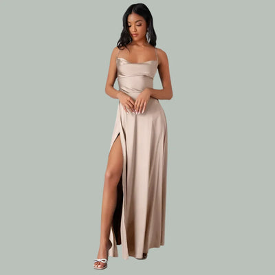 Robe de soirée sans manches pour femme | Maxi