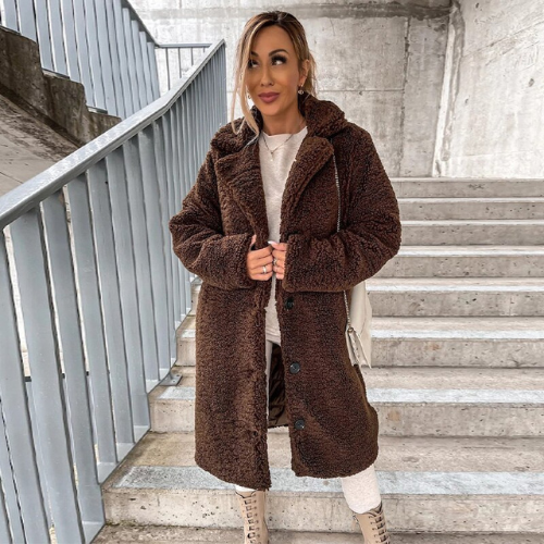 Manteau Teddy pour femme | Longue