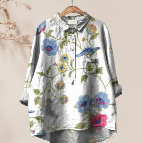Chemisier en soie à fleurs pour femmes | Chic