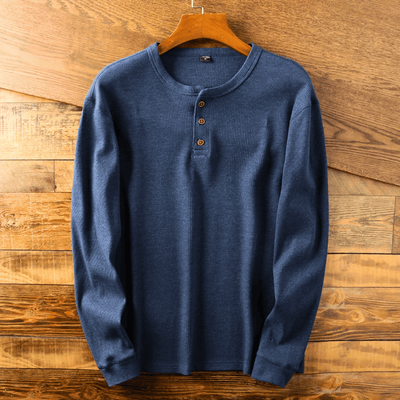 Gustav | Homme - Pull en coton Henley | Manches longues