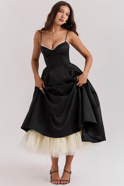 Robe longue amincissante de luxe pour femme | Maxi