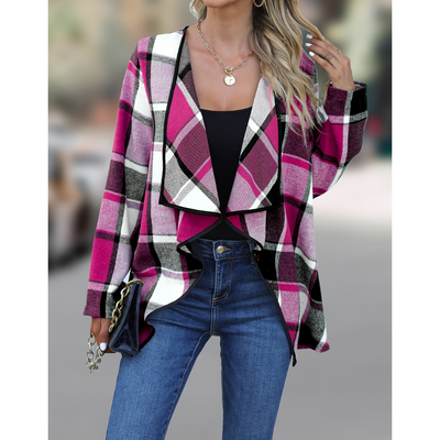 Blazer à carreaux pour femmes | Longue