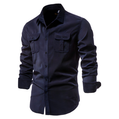 Chemise décontractée à boutons pour homme | Manches longues