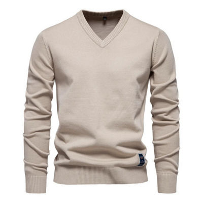Pull classique à col en V pour homme | Chaud
