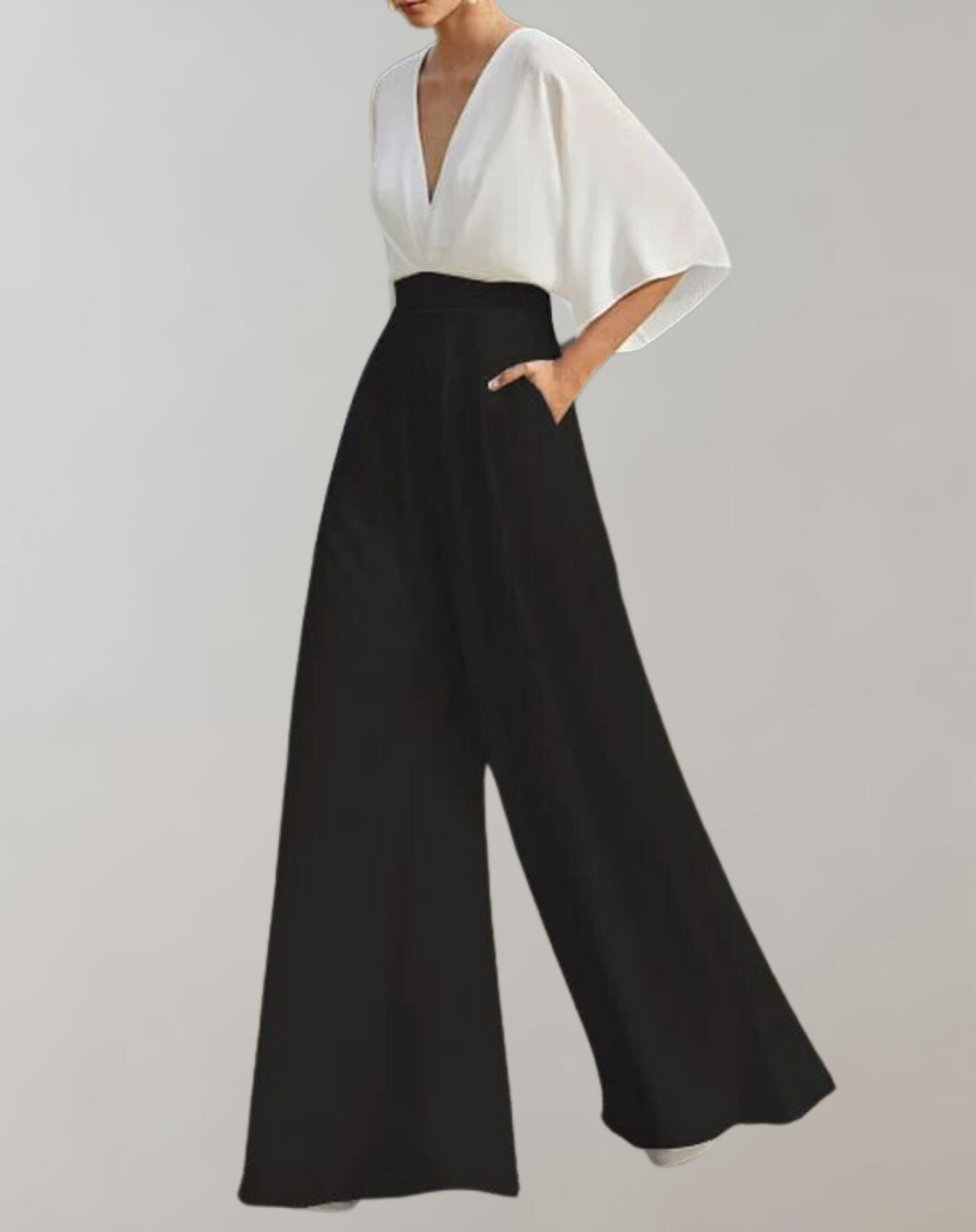 Combinaison élégante à jambes larges pour femmes | Chic