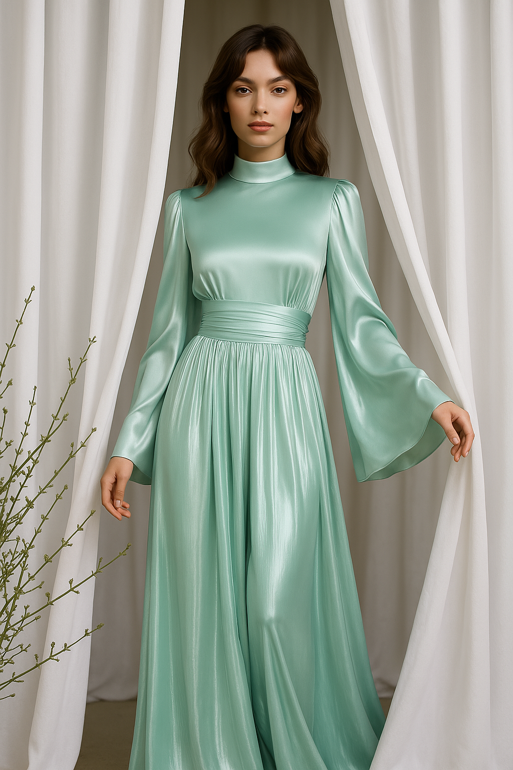 Robe chic à la taille pour femmes | Maxi