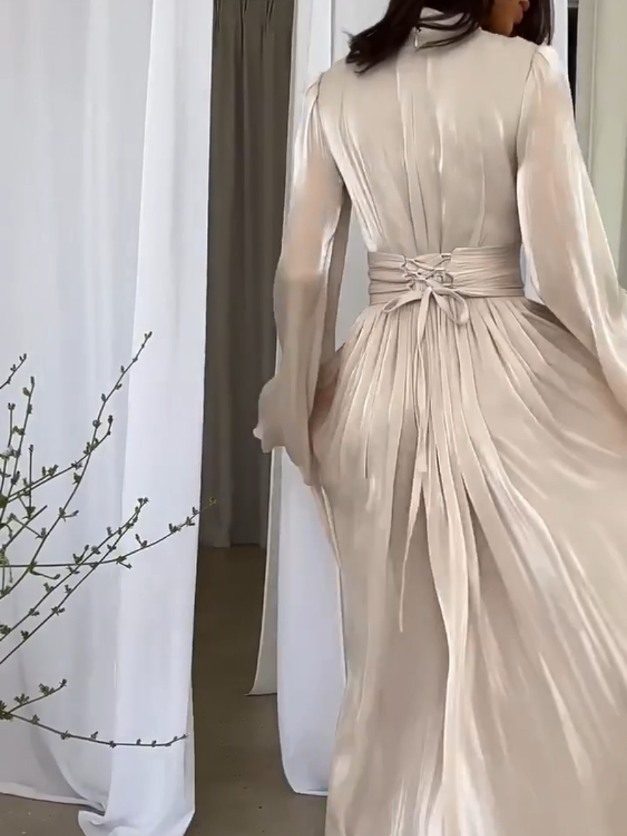 Robe chic à la taille pour femmes | Maxi