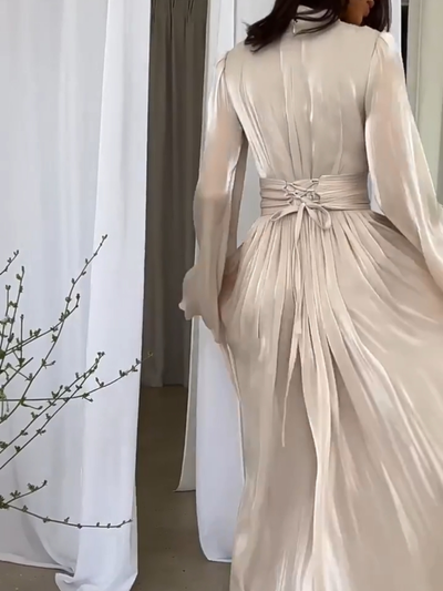 Robe chic à la taille pour femmes | Maxi