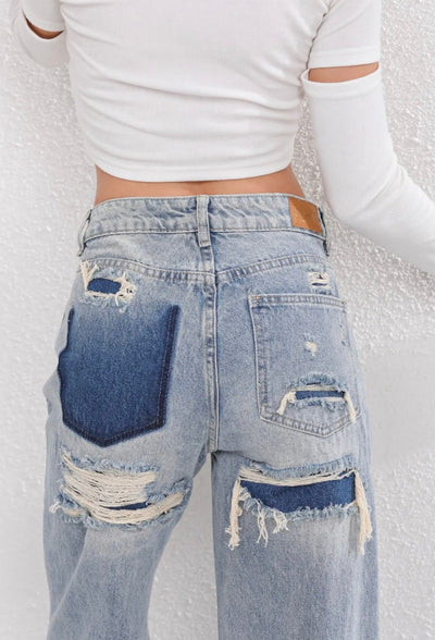 Jeans féminins à jambe droite | Taille haute