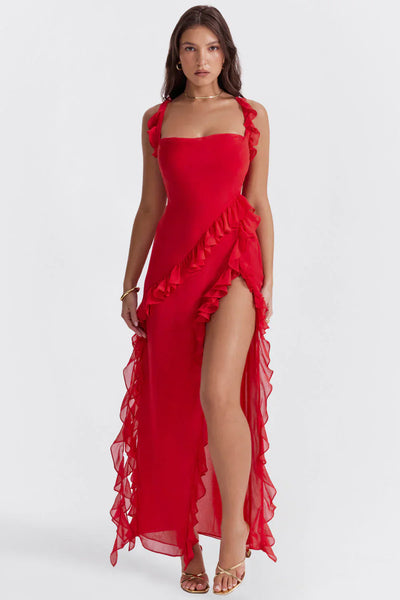 Robe élégante à fermeture éclair pour femmes | Maxi