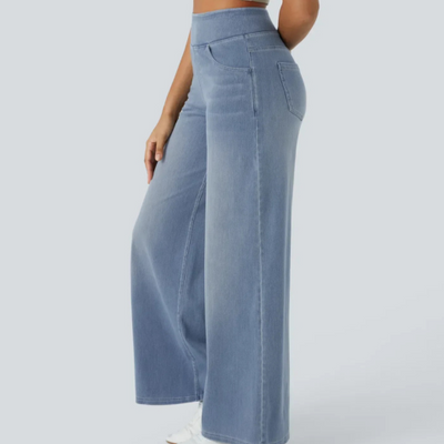 Pantalon confortable à taille haute pour femme | Baggy