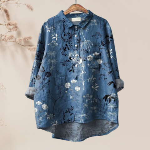 Chemisier en soie à fleurs pour femmes | Chic