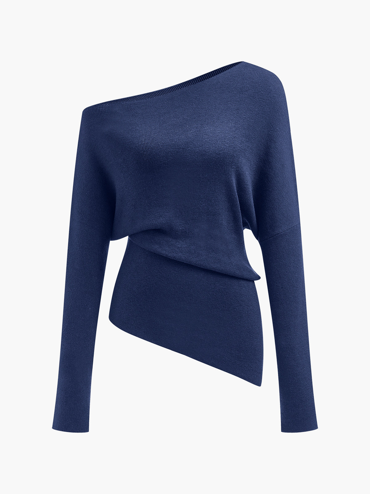 Top asymétrique en tricot pour femmes | Longue