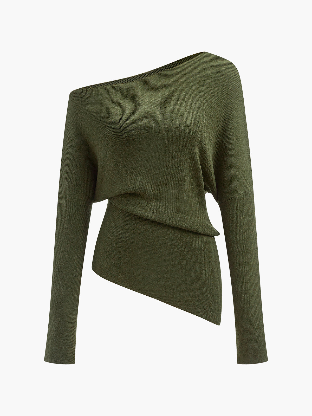 Top asymétrique en tricot pour femmes | Longue