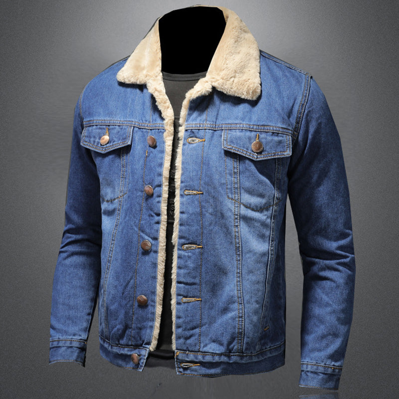 Veste en jean chaude pour hommes | Chauffante