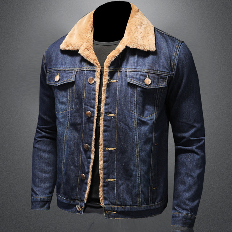 Veste en jean chaude pour hommes | Chauffante