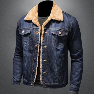 Veste en jean chaude pour hommes | Chauffante