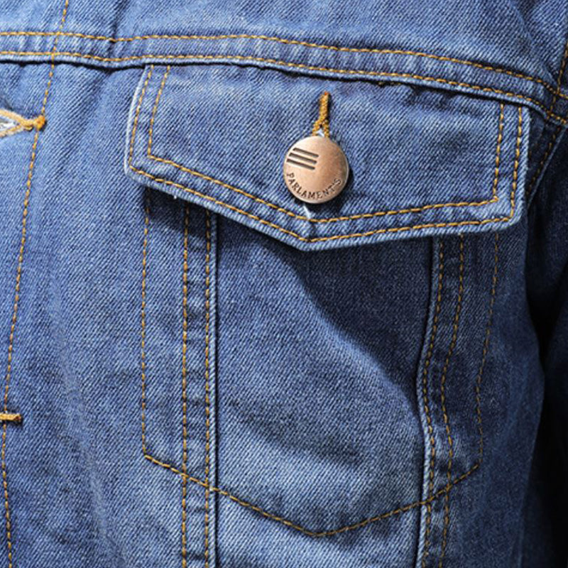 Veste en jean chaude pour hommes | Chauffante