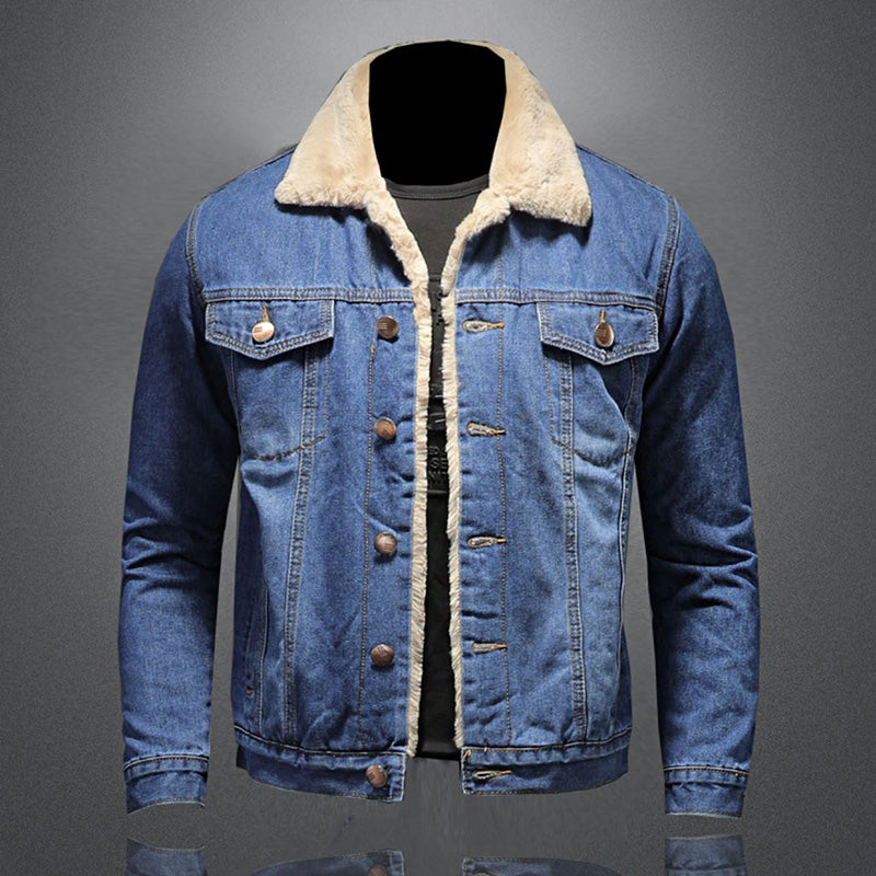 Veste en jean chaude pour hommes | Chauffante