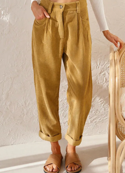 Pantalon en velours côtelé pour femmes | Chic