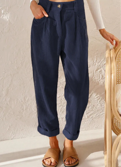 Pantalon en velours côtelé pour femmes | Chic