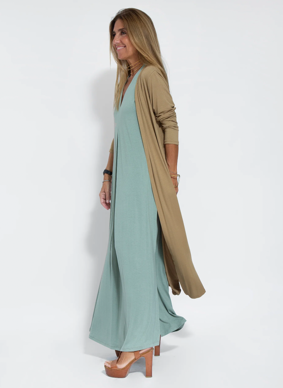 Ensemble élégant de robes et de vestes fluides pour femmes | Maxi